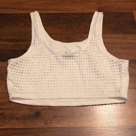 Express White crop top - Picture 2 of 4